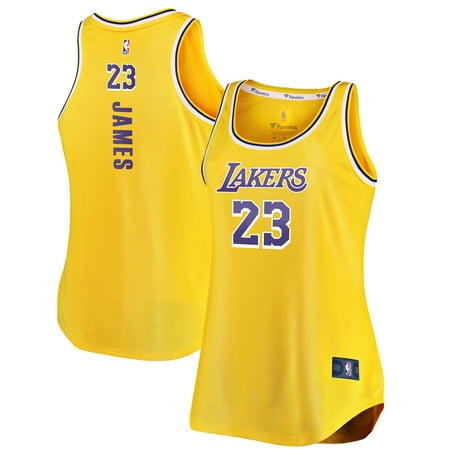 Women's Fanatics Branded LeBron James Gold Los Angeles Lakers Fast Break Tank Jersey