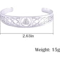 thumbnail image 3 of Stainless Steel Celtic Bracelet - Viking Bangle with Valknut, 3 of 7