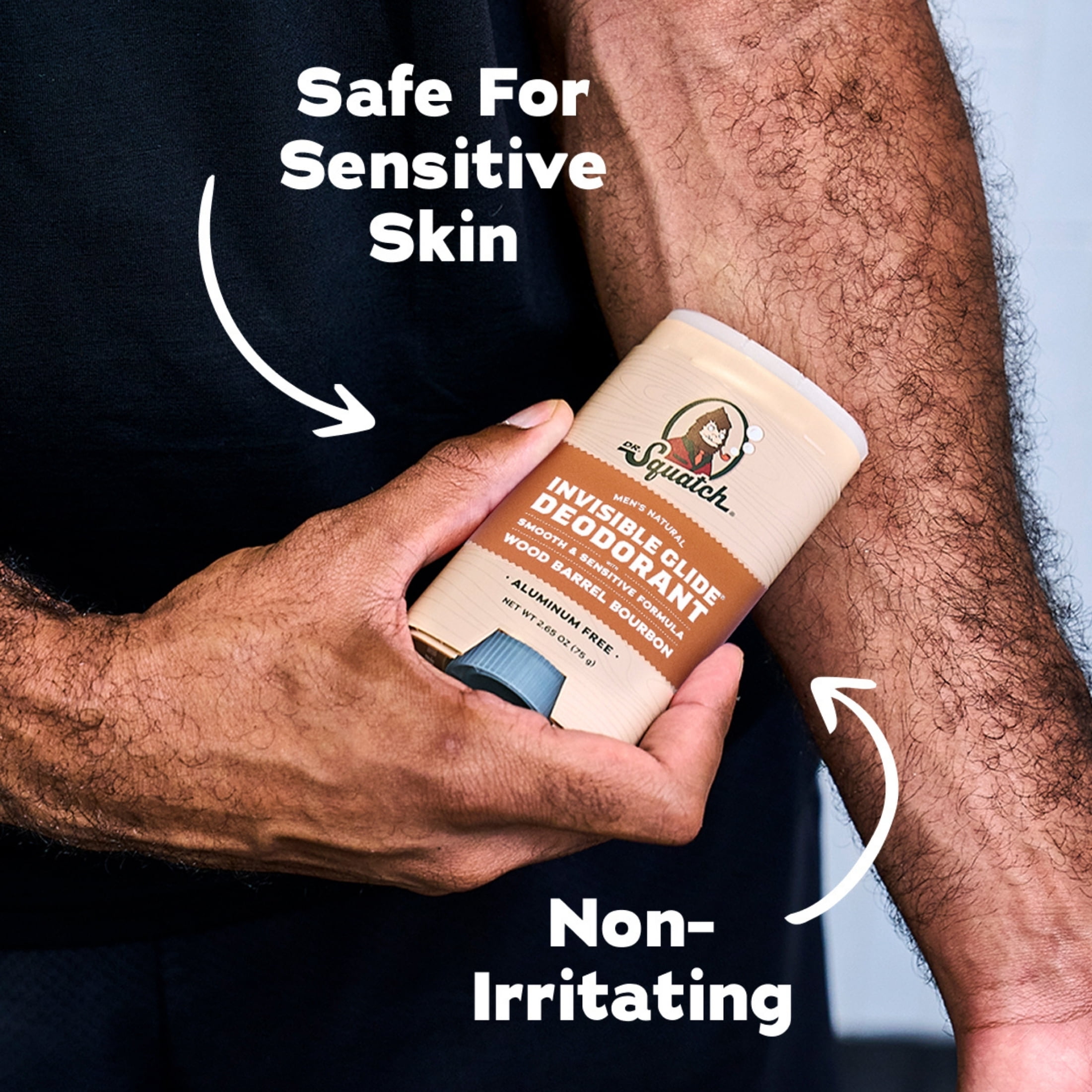 (2 pack) Dr. Squatch Mens Invisible Glide Deodorant Stick, Natural Aluminum Free Deodorant for Men, Wood Barrel Bourbon, 2.65 Oz