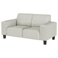 thumbnail image 3 of Dero Loveseat- 58 Inch- Light Gray Faux Corduroy- Modern Track Arms, 3 of 5