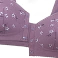 thumbnail image 7 of Gymayou Front Button Wireless Bra for Middle Aged Mom Vest Style Easy Front Snap No Underwire Comfort Bra for Elderly Women Daily Sleep Home Underwear Purple 48, 7 of 7