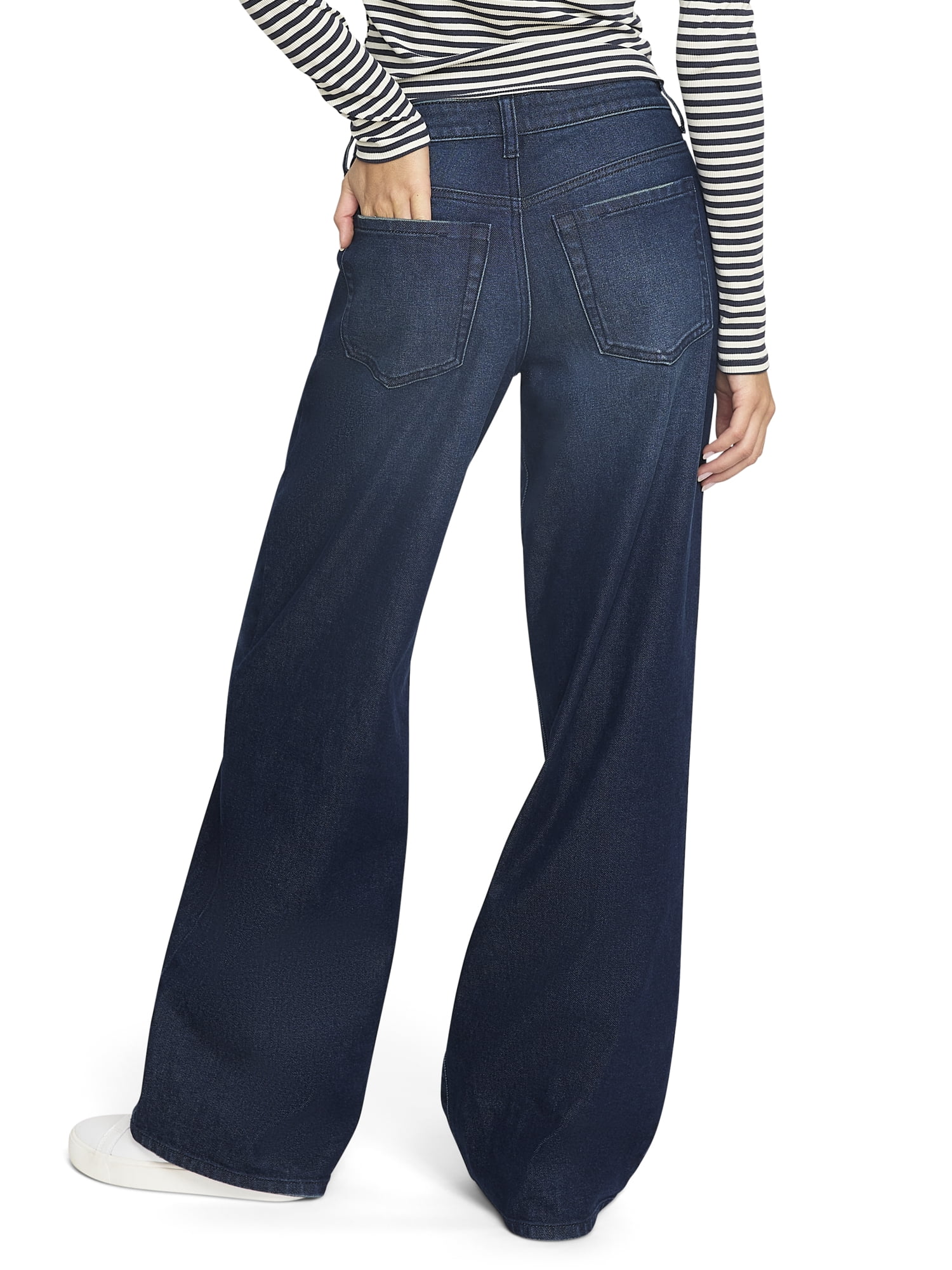 Mills by Millie Bobby Brown Women's Wide Leg Denim Jeans, Sizes 00-18
