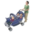 thumbnail image 1 of Angeles 6 Passenger SureStop Folding Commercial Bye-Bye Stroller, Reclining 6 Seat Buggy, Grey-Blue, 1 of 2