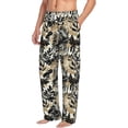 thumbnail image 2 of Xecao Black Palm Leaves Men's Straight Lounge Pajama Pants: The Ultimate in Comfortable Sleepwear, 2 of 9