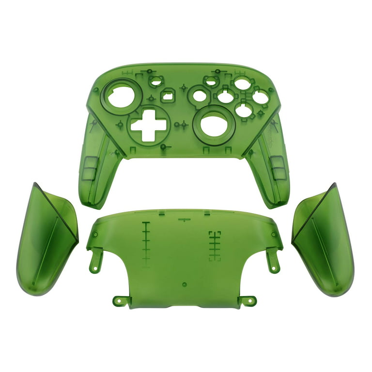 Transparent Clear Green Front and Back Shell for Nintendo Switch Pro  Controller