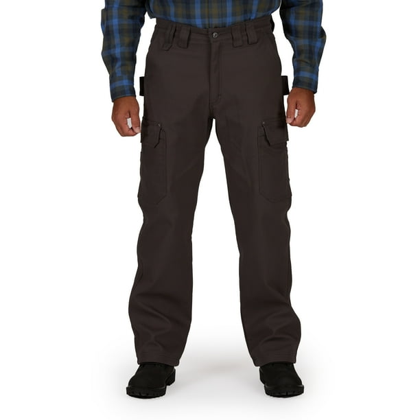 smith's workwear fleece lined stretch canvas cargo work pants