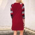 thumbnail image 4 of BLTIBY Christmas Sweatshirt Dress for Women 2024 Xmas Print Winter Fall Round Neck Soft Casual Long Sleeve Fashion Pullover Dresses Outfit with Pockets Trendy Red 3 XXL, 4 of 8