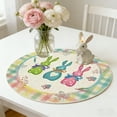 thumbnail image 5 of Easter Round Placemats, 14.9 Inch Bunnies Flowers Spring Farmhouse Round Table Mats for Easter Party Dining Decoration, 5 of 6