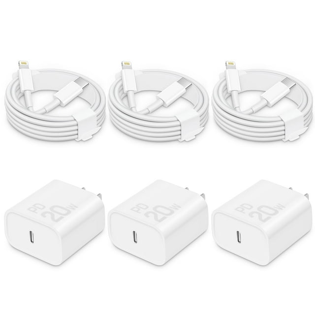 Charger CXX USB-C de carga rápida para iPhone de 20 W con cable de 6 pies