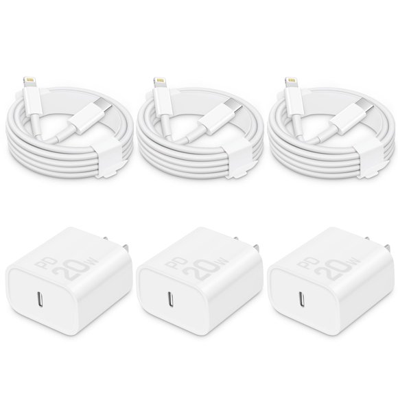 Charger CXX USB-C de carga rápida para iPhone de 20 W con cable de 6 pies