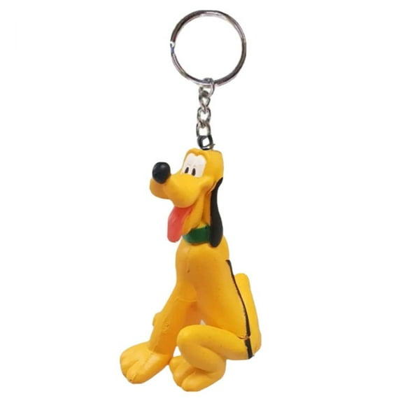 Pluto Dog PVC Figure Key Ring KeyChain Ornament Charm Mickey Mouse 3" New