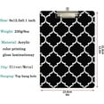 thumbnail image 2 of FMSHPON Black White Simple Mosaic Pattern Clipboard Hardboard Wood Nursing Clip Board and Pull for Standard A4 Letter 13x9 inches, 2 of 5