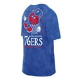thumbnail image 3 of Men's New Era Royal Philadelphia 76ers Old School Sport Enzyme Wash Oversized T-Shirt, 3 of 3