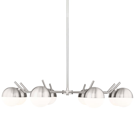 Z-Lite 7517-8BN Realm Sphere 8 Light 44" Wide Chandelier - Nickel
