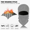 thumbnail image 4 of TAGVO 2 Pack Balaclava Face Mask, One Cap for Two Purposes, Thermal Knitted Beanie Hat Motorcycle full Face Mask Hood Hat Neck Warmer for Men Women, Outdoor Windproof Balaclava Cap, Grey, 4 of 8