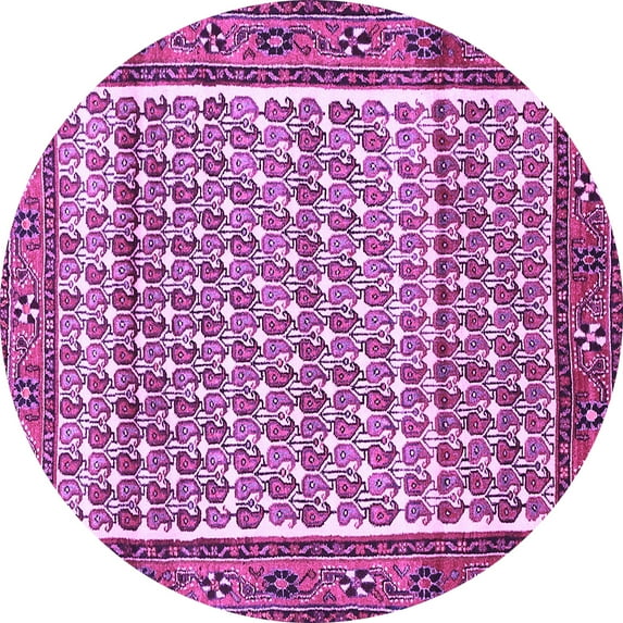 Ahgly Company Indoor Round Persian Purple Traditional Area Rugs, 8' Round