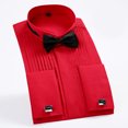 thumbnail image 5 of Tuxedo Dress Shirt, Elastic Skin Friendly Pleated Formal Pure Color Wing Tip Collar Shirt For Performance For Men ANGGREK Otros, 5 of 5