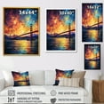 thumbnail image 4 of Designart "San Francisco Bridge under Starry Night" Landscapes Canvas Wall Art - Traditional Blue Vangogh Hallway Wall Art Decor, 4 of 6