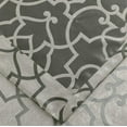 thumbnail image 5 of Kate Aurora Living 2 Pack Reversible Lattice Heavy Duty Thermal Room Darkening Curtain Panels - Gray, 84 in. Long, 5 of 6