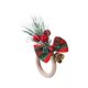 thumbnail image 5 of Servilletas navideñas hechas a mano para decorar la mesa con broche rojo en forma de cono. Campana, 5 of 9