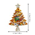 thumbnail image 2 of Christmas Tree Brooch Vintage Colored Rhinestone Christmas Tree Lapel Pins Crystal Christmas Enamel Pin Sparkling Christmas Jewelry Pins For Women Girls, 2 of 5