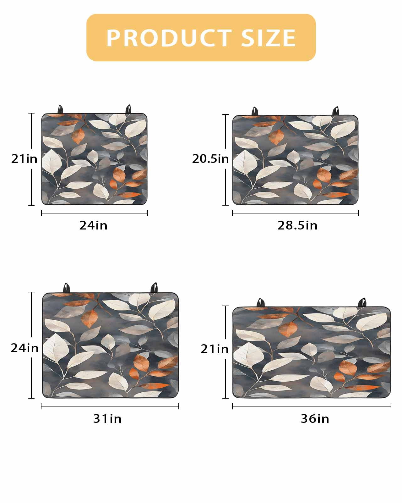 nqOlkjepod Large Induction Cooktop Protector Mat 28.5"x20.5", Botanical Leaves Stove Top Covers for Electric Stove, Farmhouse Vintage Leaf Plants Branches Stove Burner Cover Mats Stove Cover