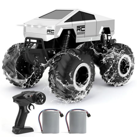 Sumsoltic 1:16 Waterproof Monster Truck Toys RC Cars Amphibious Remote Control Car Trucks 4WD All Terrain Off-Road Pickup Toy