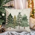 thumbnail image 3 of Christmas Tree Pillow Covers 18x18 Inch Set of 2 Farmhouse Christmas Decor Winter Holiday Decorative Throw Pillow Cases Xmas Party Decorations Outdoor for Front Porch Home Room Sofa Couch, 3 of 6