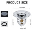 thumbnail image 3 of Tapones universales para desagüe de lavabo XIANXIAN (2024), el más nuevo, con recogedor de pelos, tapón universal para lavabo, colador de desagüe para lavabo de baño, para desagüe de bañera de 1,34 y, 3 of 7