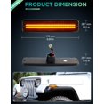 PWOBVZ Full LED Side YPF5 Marker Lights for 19871995 Jeep Wrangler YJ,Smoked Lens Amber Fender