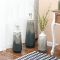 thumbnail image 2 of Set of 3 Multi-Color Ombre Metal Bottle Vases, 2 of 11