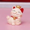 thumbnail image 3 of Estatua del gato de la ,Mini estatua de adornos de gato de china,Oriental Feng Shui decoración del dinero regalo coleccionar,Figuras riqueza hogar decoración del coche, 3 of 8