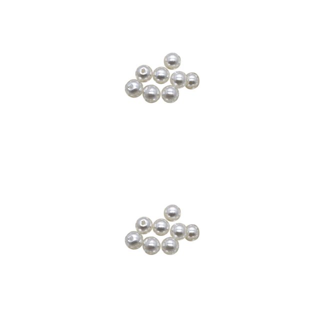 Perlas artificiales brillantes Qarigey 50 Uds Beige 8 mm accesorios de joyería DIY