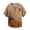 03-Khaki, variant on KHONTS Men's Button up Plus Size V-Neck T Shirts Stand Collar Casual Hawaiian Stylish Shirts Ethnic Style Spring and Summer Tops 17-Khaki XXXXXL