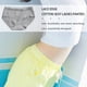 thumbnail image 3 of Guardurnaity TureClos, 3 uds., ropa interior de algodón para mujer, bragas transpirables para niña, bragas elásticas que absorben la humedad con borde de Ropa interior gris METRO, 3 of 6