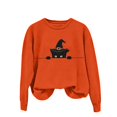 thumbnail image 2 of Womens Vintage Halloween Sweatshirt Crewneck Long Sleeve Pullover with Cute Pumpkin Graphic for Fall Spooky Season, 2 of 6