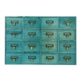 thumbnail image 5 of Rustic 16 Drawers Apothecary Cabinet, Apothecary Chests and Cabinets, Herb Storage Box Blue Cabinet for Store Necklaces, Earrings, Bracelets 20X3.7X13.8in Painting Finish, 5 of 18