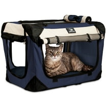 PetLuv Premium Cat and Dog Carrier, Soft-Sided, Plush Bed, Locking Zippers, Privacy Windows, Collapsible, Adjustable Carry Strap