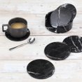 thumbnail image 1 of 6X Round Leather Coaster Set Leather Coaster Pu Premium Insulation Pad, 1 of 7