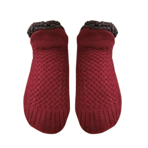 MIASHUI Women's Socks with Grips Thermal Socks for Indoor Wear Cozy Sleep Socks
