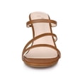thumbnail image 6 of BLISSFUL STEP Strappy Open Toe Wedge Heels Slide Sandals for Women, 6 of 6