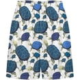 thumbnail image 3 of NICKSUN Shorts de Pyjama Amusants pour Hommes, Bas de Pyjama Courts Doux avec Poches, Tortue Colorée, m, 3 of 6