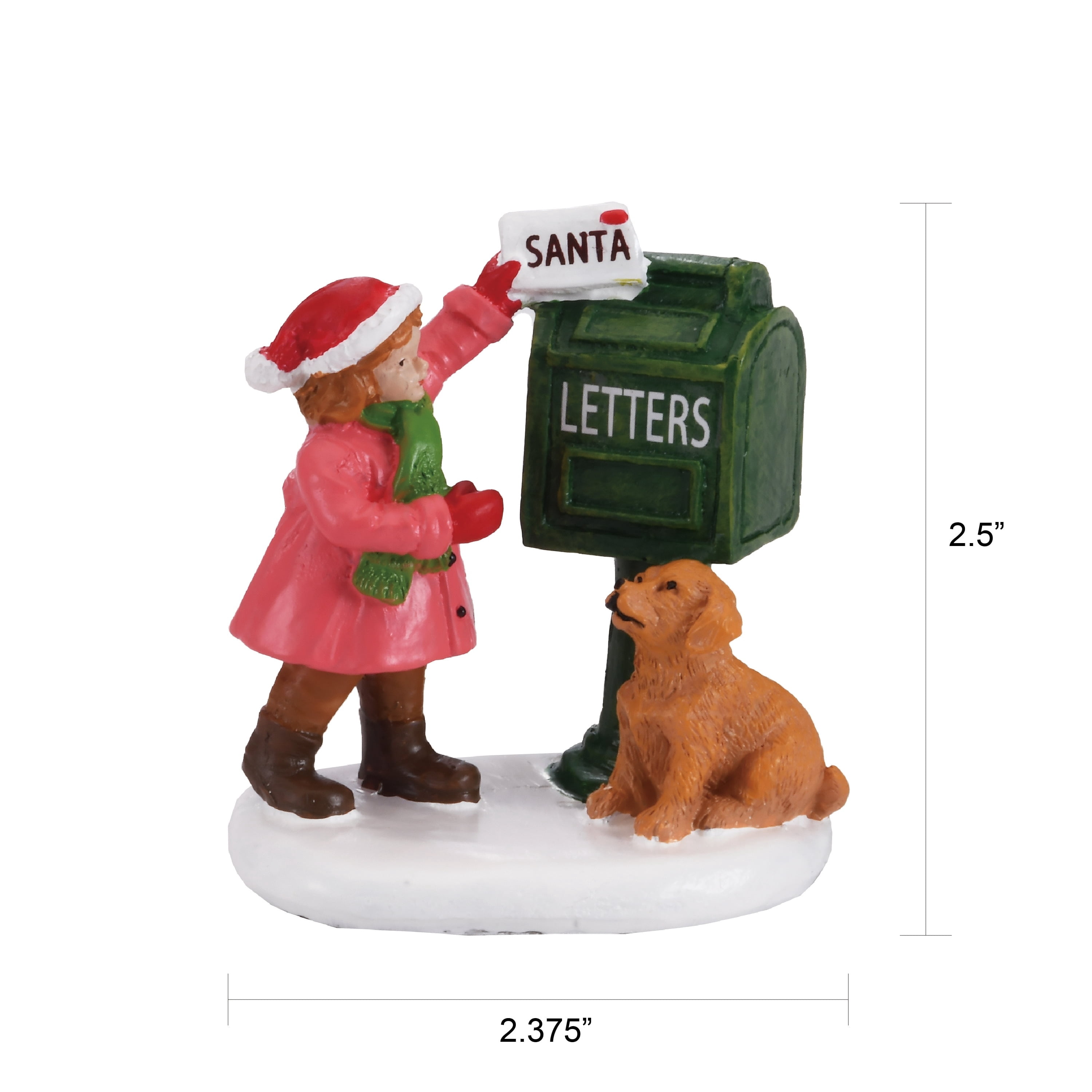 Dear Santa Christmas Village Decorative Figurine, Multicolor, 3", by Holiday Time