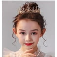 thumbnail image 4 of Yoyauz Kids Crystal Headgear for Kids Girls Princess Outfit Rhinestone Crown Headband Wedding Hair Ornament Birthday Sacrament Pageant Halloween Christmas Cake Decoration Gifts, 4 of 8