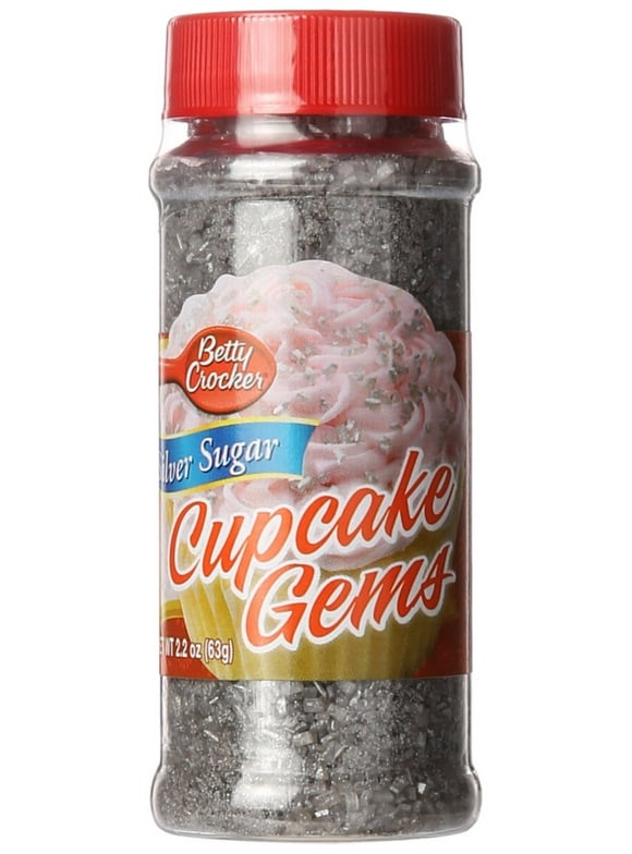 Betty Crocker Cupcake Gems 2oz-Silver Sugar