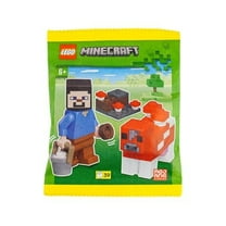 LEGO Minecraft Steve and Mooshroom Cow Paper Bag 662407
