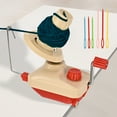 thumbnail image 5 of Needlecraft Yarn Ball Winder Hand Operated, with Tabletop Clamp and 6 Yarn Needles, Red, 5 of 9