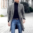 thumbnail image 1 of Qertyioot Hauts pour Hommes Mode Veste Décontractée Extérieur Manches Longues Manteau Chaud, 1 of 8