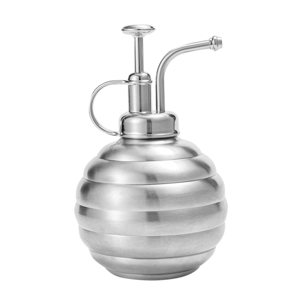 OUNONA Stainless Steel Watering Can with Fine Mist Spray for Indoor and Outdoor Plants, Flowers, and Vegetables