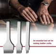 thumbnail image 4 of Peahefy White Steel 2/5/10 Punch Prong Tool Set Lacing Stitching Chisel Set for Leather Crafts, Leather Craft Tool, Prong Punch Hole, 4 of 8